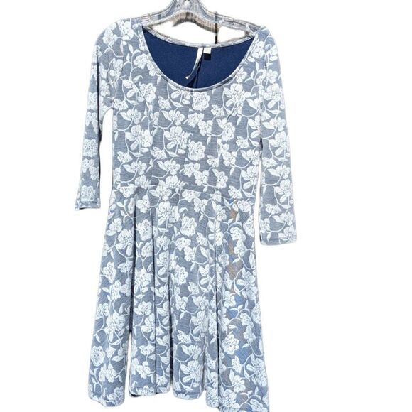 LC Lauren Conrad Blue Floral Dress - Picture 1 of 3